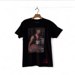 Mitchell & Ness Black Cotton M Men's T-Shirt Allen Iverson SLAM Graphic Logo
