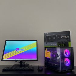 ULTRA FAST Custom RTX 50 Series Gaming PC Computer (Ryzen 5 5500, RTX 5060, 32GB RAM, 1TB NVMe + 1TB HDD)