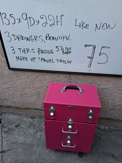3-Tier Rolling Makeup Travel Trolley Case