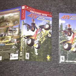 PSP ATV Off Road Fury cover and manual used
