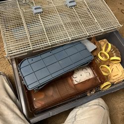 2 Gerbil/hamster Cages 1 Large, 1 Small