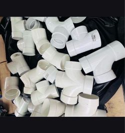 PVC Sewer Drain Fittings. Unused. Bundle $190 (These are unused but has been stored and have some scuff marks) Location: Arlington Se Habla Español