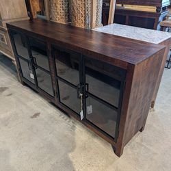 Four Door Mango & Iron Sideboard 