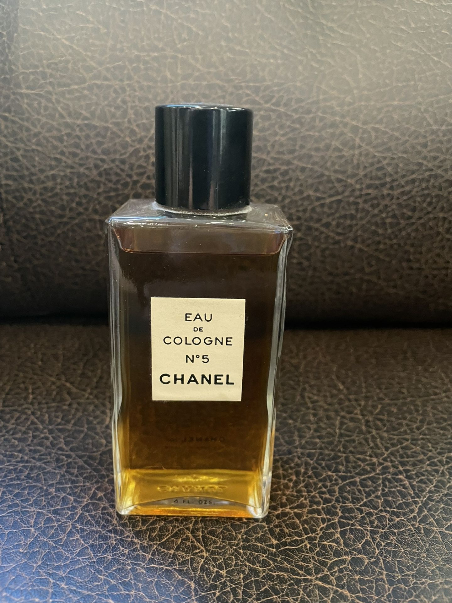 Vintage Bottle Chanel No 5 Eau De Cologne 4 oz 98% Full splash perfume
