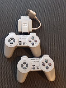 Sony PlayStation Nuby Remote Wizard Wireless Receiver w/2 Controllers Untested