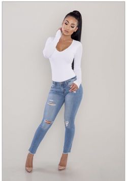 RIBBED BODYSUIT~WHITE