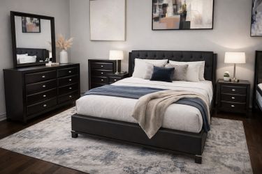š„ Queen Bed + Dresser + Mirror ā Fast Delivery