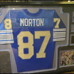 Johnnie Morton Framed Jersey and Picture