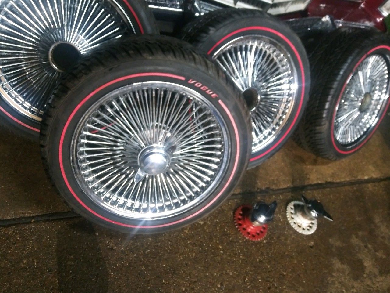 Dayton Wire wheels for sale size '18. Front and rear wheel drive B lace