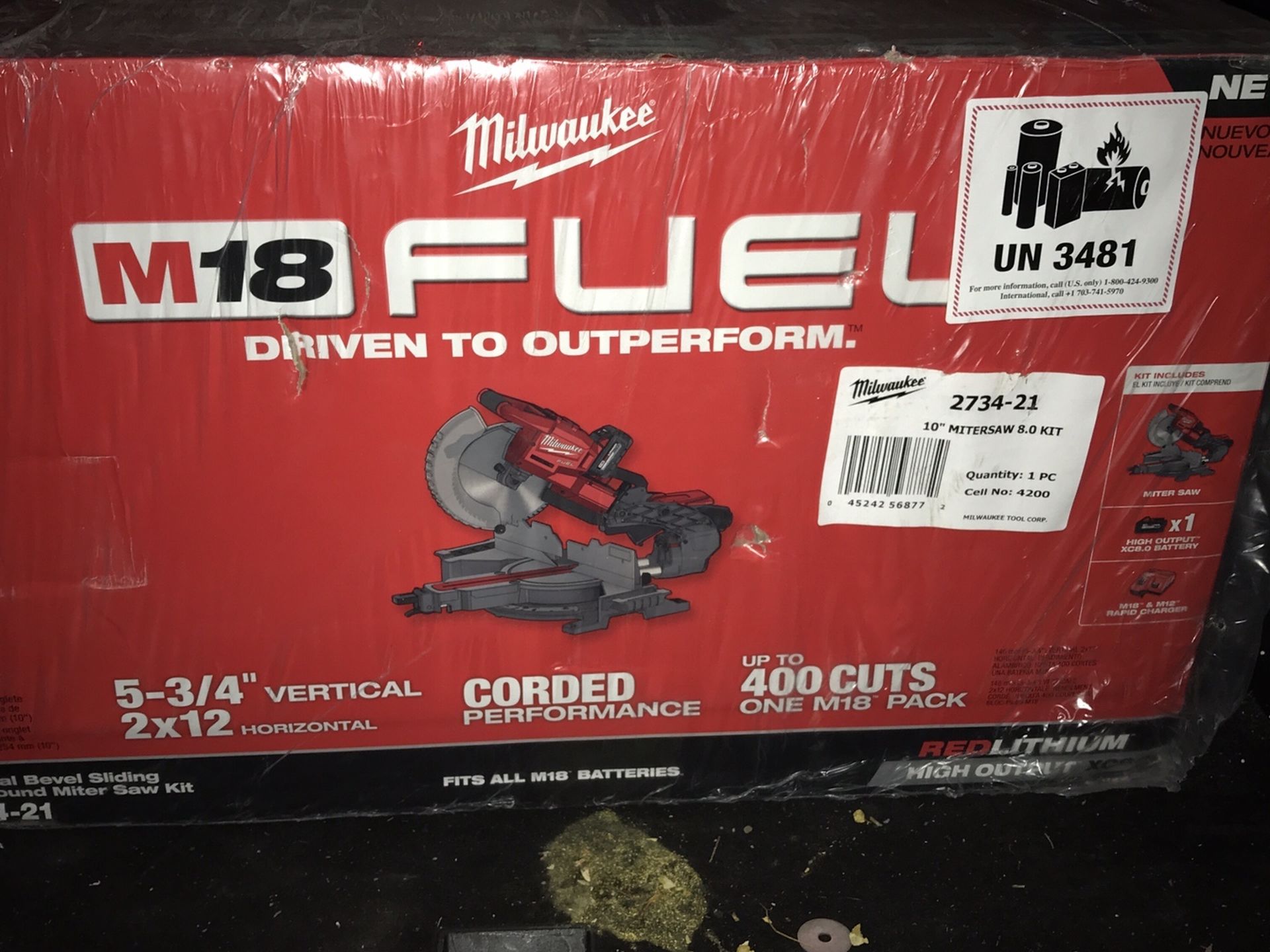 M-18 Milwaukee Fuel Chopsaw with high output battery 8.0 XC $500 OBO