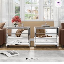 Mirrored Nightstands 