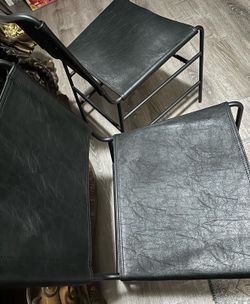 2 leather chairs