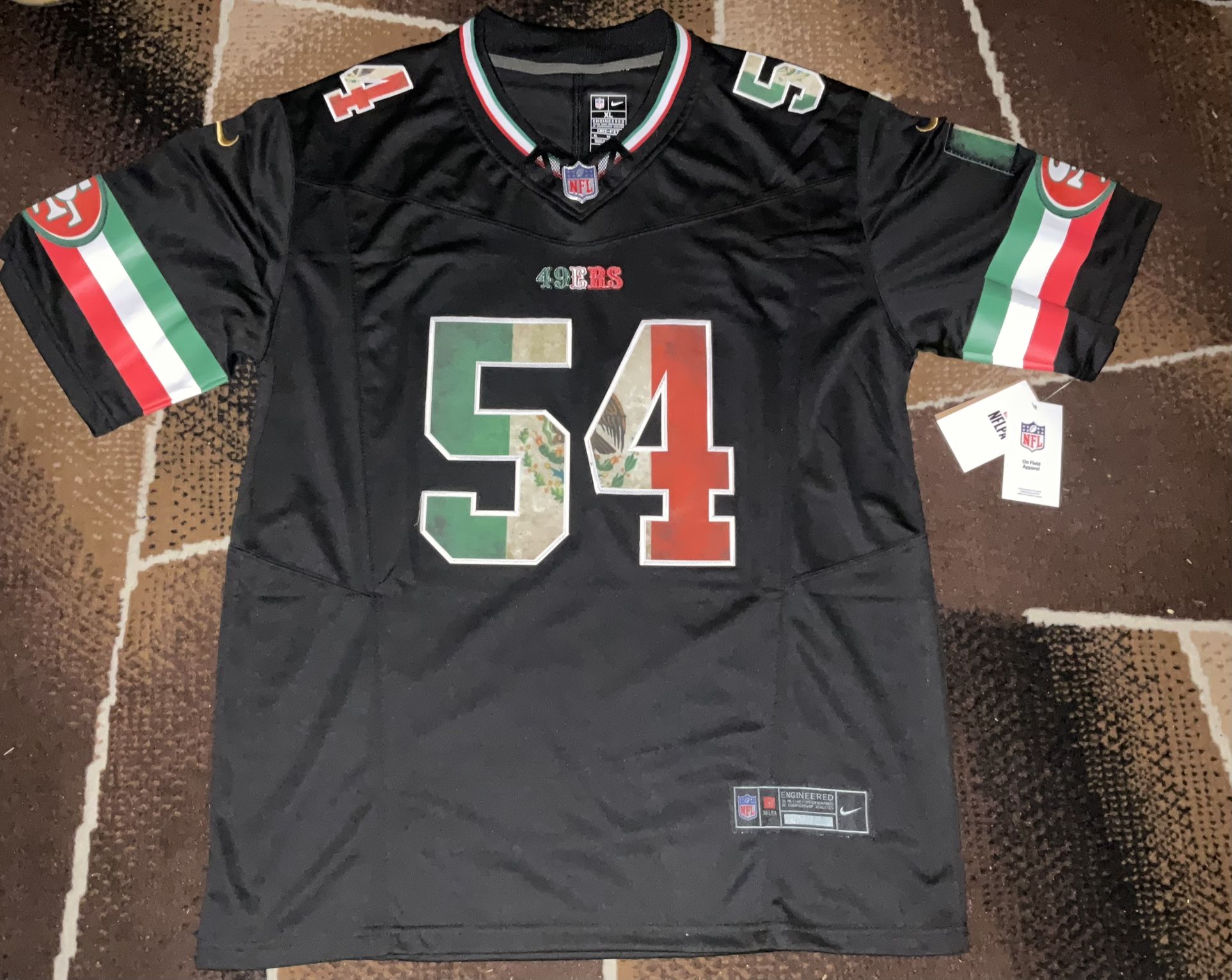 San Francisco 49ers Fred Warner #54 49ers Black Mexico Independence Jersey Vapor Stitched Limited Edition Adult Mens XXL New with Tags