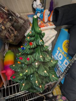 Vintage Collectible Plaster Christmas Tree Missing Some Pegs