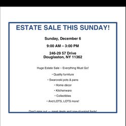 Estate Sale  Douglaston Queens .. Everything Must Go !!