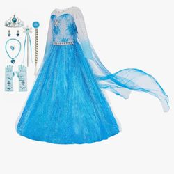 Funna Costume for Girls Princess Dress Up Costume Cosplay Fancy Party with Accessories