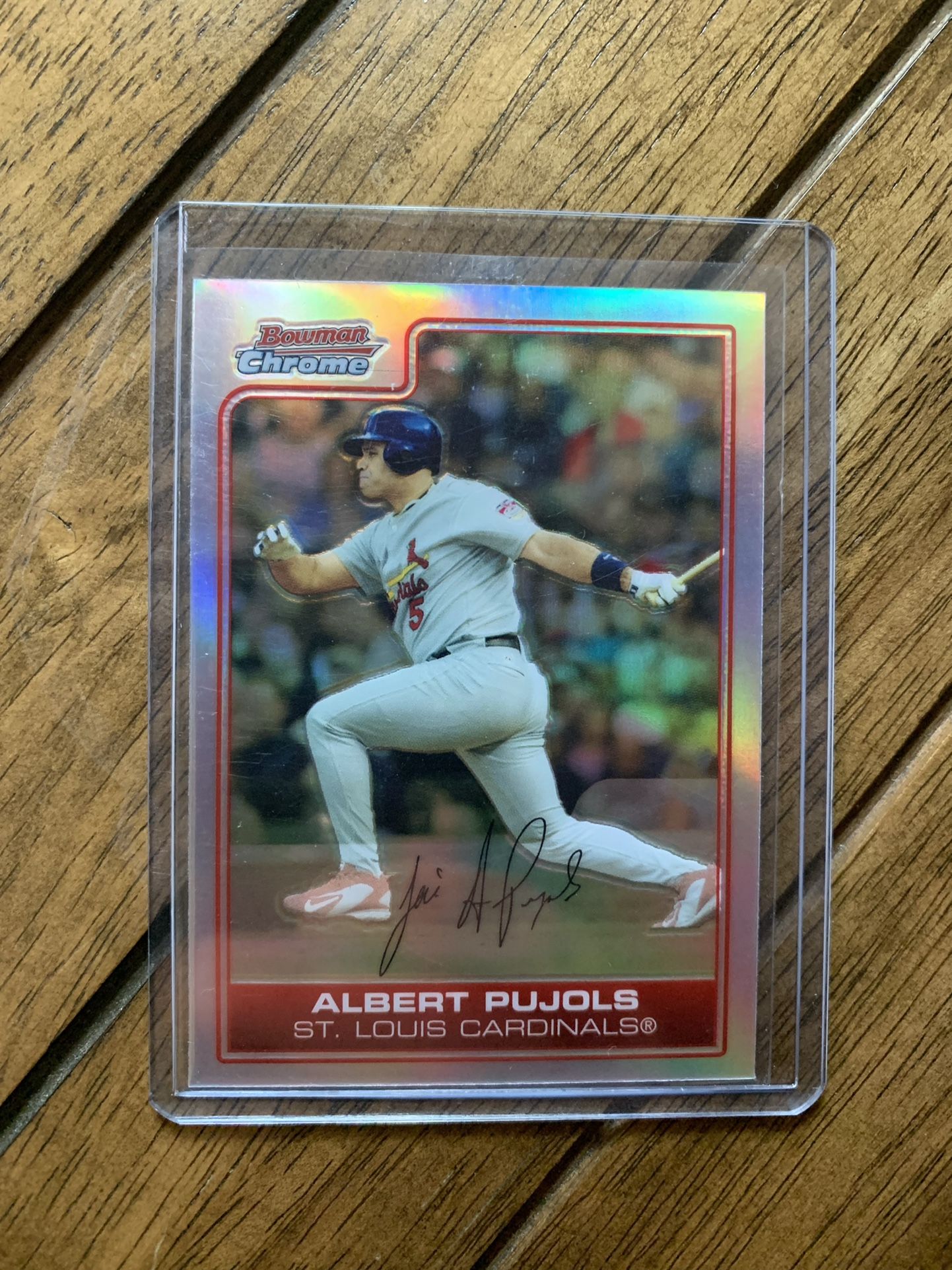 Albert Pujols 2006 Bowman Chrome Refractor #25 Cardinals Baseball Card