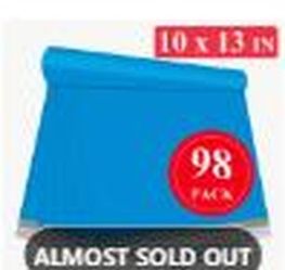 Blue Poly Mailers 10x13in 98pc