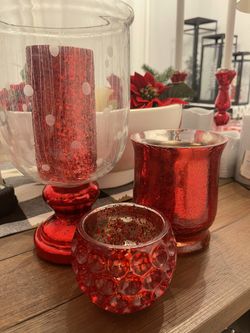 Red Candle Holder