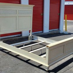 (FREE LOCAL DELIVERY) Solid wood queen bed frame 