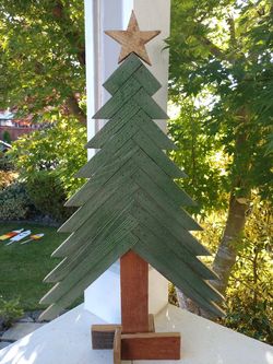Cedar plank Christmas Tree