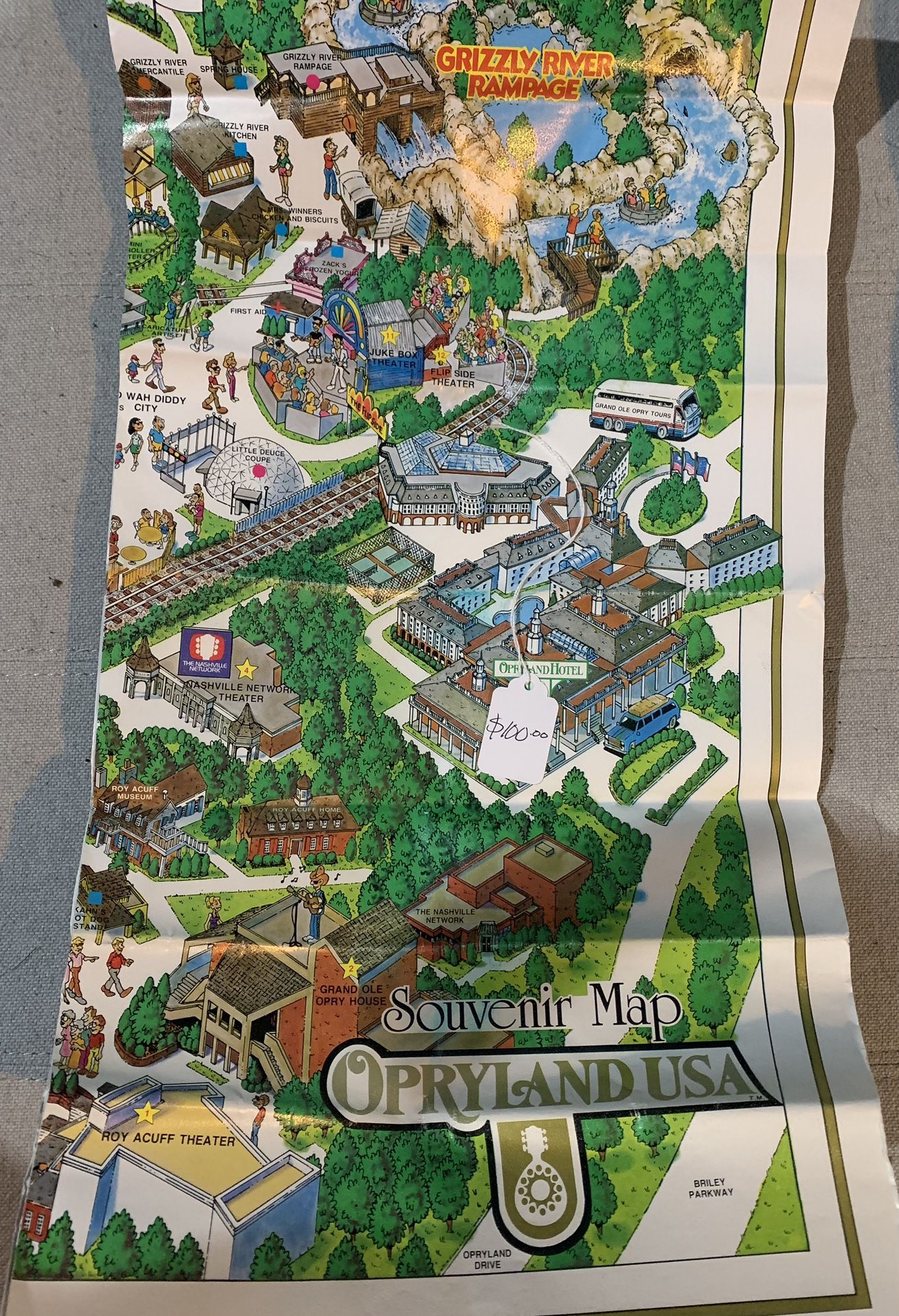 Opryland souvenir map