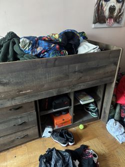 Twin Loft bed With Storage Good Condition