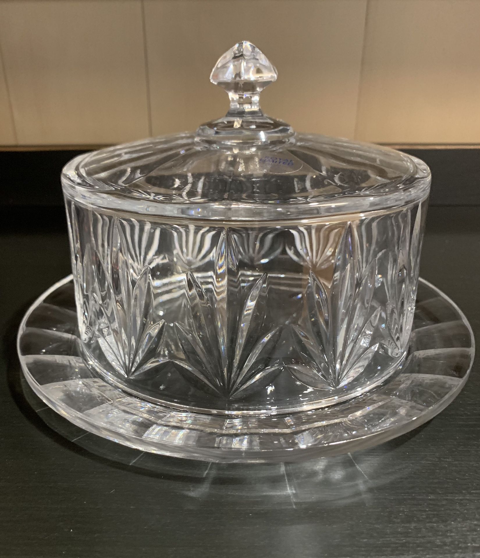 Royal Limited Cake Stand & Lid 24% Leaded Crystal Czech Republic