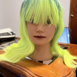Green Two Tone Wig