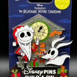 Nightmare Before Christmas Limited Edition Build A Pin Santa Jack Skellington & Zero .