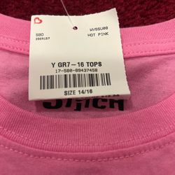 Hot pink stitch shirt