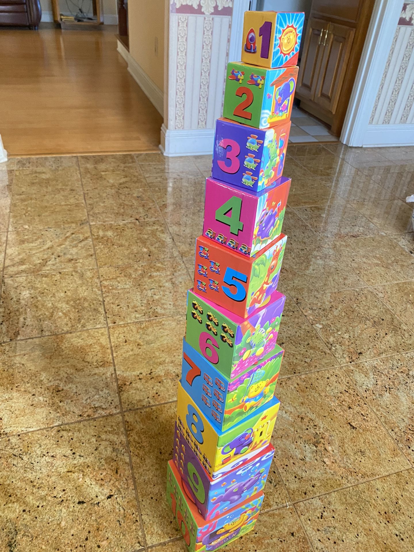 Stack boxes toys for kids