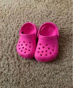 Pink babygirl crocs