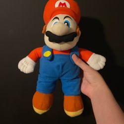 2005 Super Mario Bros Mario KellyToy Nintendo Plush 12" Vintage