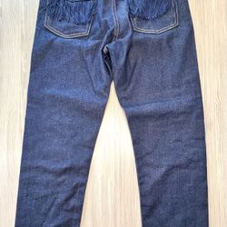 Levi's Premium Wedgie High Rise Light Wash W28 L26 Button Fly fringe pocket