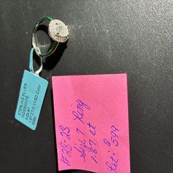 Ring-Moissanite & Sterling Silver  Oval Shape
