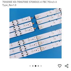 PANMILED 12 Pieces LED Backlight Strips for 70" TV KD- 70X690E KD-70X6700E S700DUC-A FBC 70inch A Type_Rev1.0