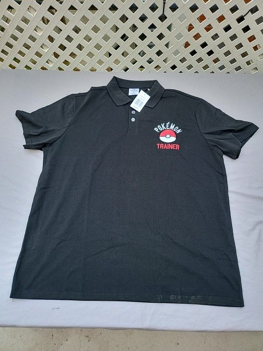 Pokemon Trainer Unisex Polo T-Shirt NWT XL GameStop Exclusive
