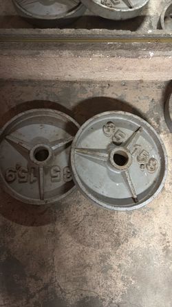 35 lb Cast Iron Olympic Weight Plates (Pair)
