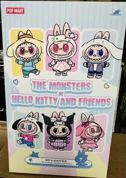 Labubu pop mart hello kitty collaboration.