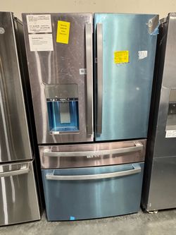 GE Profile 27.9 Cu. Ft. Smart 4-Door French Door Refrigerator – Stainless Steel
