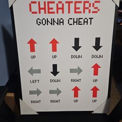 Cheaters Gonna Cheat Wall Decor, Wood