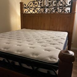 Cal king Bed !  Non Smoking Environment !  Beautiful Black Iron Headboard ! 