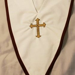 Handmade And Embroidered Choir Robe Collars. 39 Total