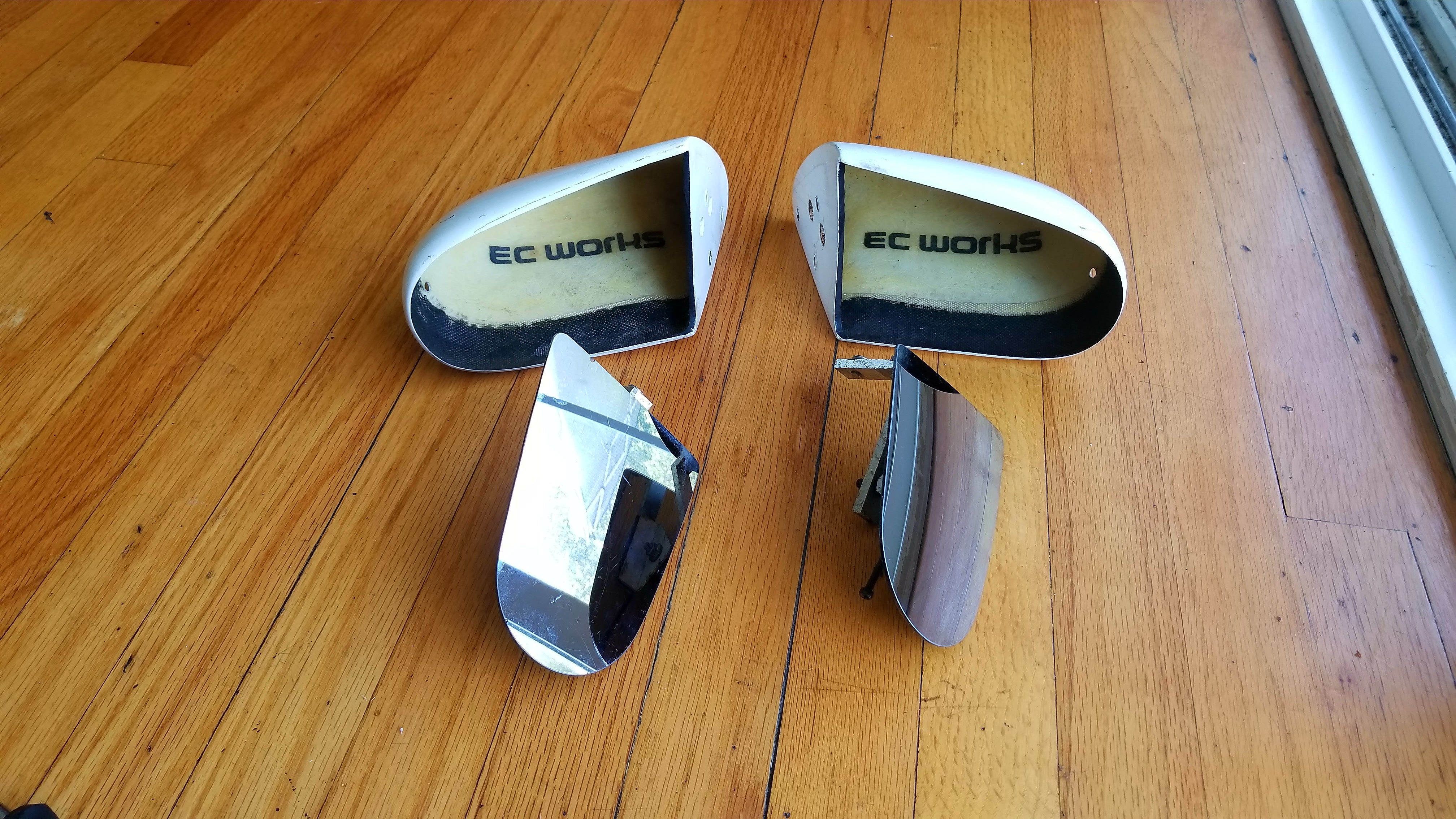 EC WORKS Type A / Mugen N1 Civic Mirrors RARE OG WHITE