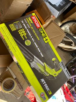 New ryobi one 18v cordless jet fan blower