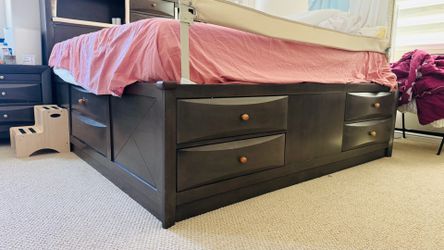 High quality wood king size bed frame