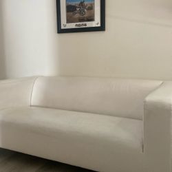 IKEA white leather couch excellent condition
