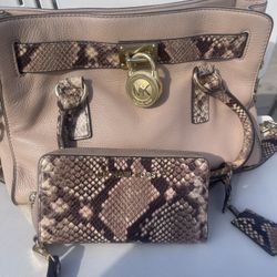 Authentic MK Handbag With Matching Wallet