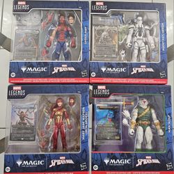 Marvel Legends × Magic: The Gathering – Spider-Man Crossover Series (Set of 4) – Brand New / Factory Sealed